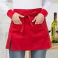 thumbnail image 2 of Waist Short Apron For Hotel Restaurant Cafe, Adjustable Tied Waist Uniform Apron For Waiters And Waitresses, Durable Lightweight Work Apron With Front Pocket Storage For Daily Use, 2 of 2