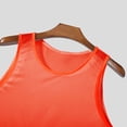 thumbnail image 6 of Gibobby Men Tank Tops Sleeveless Shirts Workout Athletic Muscle Mesh Gym Training Active Athletic Running Vest(L,Orange), 6 of 6