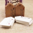 thumbnail image 6 of 100TAG New Vintage style paper gift tag white/kraft cardboard jewelry label tag for gift /wedding favors products note tag kraft3x5hdbyR 50tag50string, 6 of 6