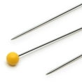 thumbnail image 2 of Dritz 1-3/4" Extra-Long Color Ball Pins, 250 Count, Yellow Heads, Nickel-Plated Steel, 2 of 4