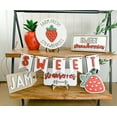 thumbnail image 2 of Strawberry Tiered Tray Decor - 6-Piece Rustic Wood Set, Farmhouse Kitchen Dining Table Shelf Ornaments, Ideal Housewarming Gifts, 2 of 8