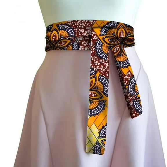 African Print Obi Ankara Belt for Women Dress Belt Gift Handmade Statement Belt Accessory WYX30