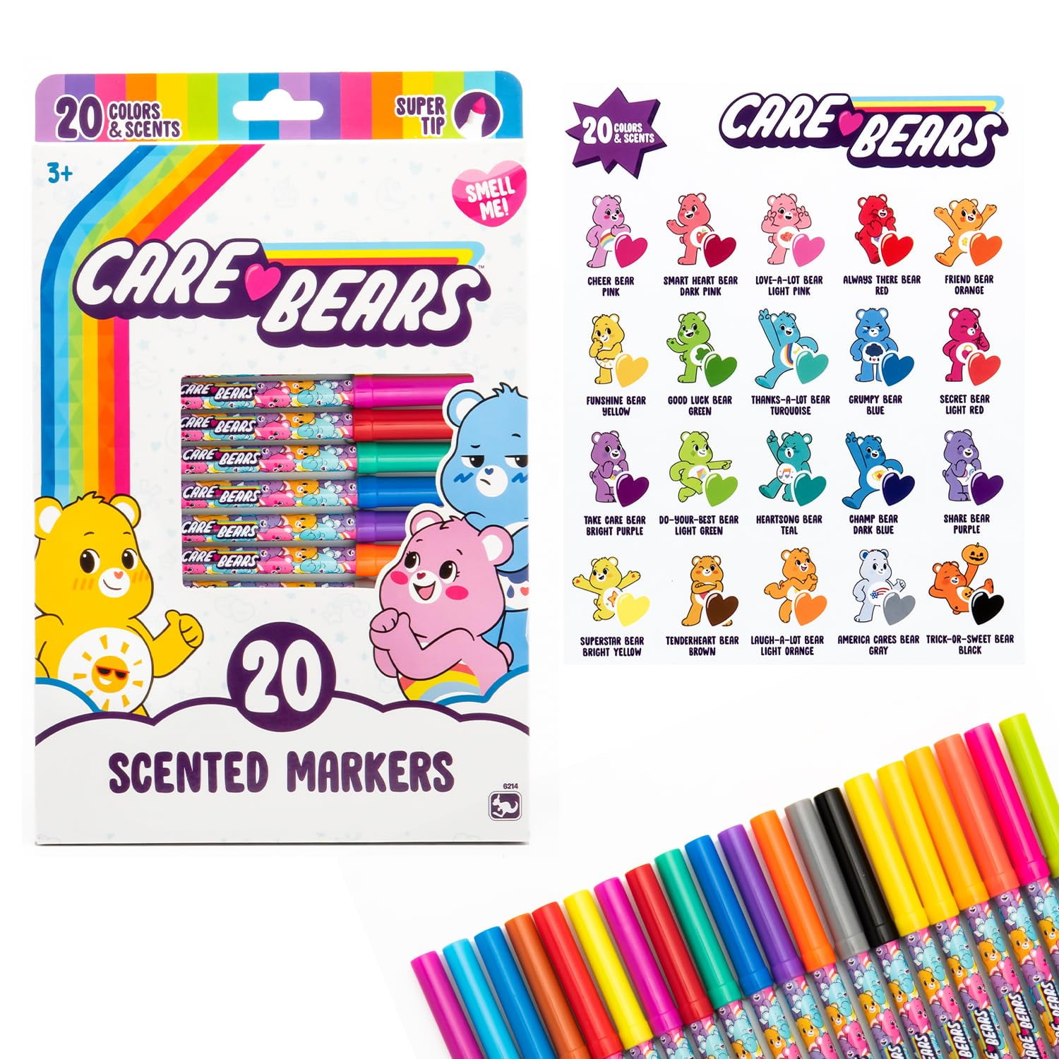 Care Bears Scented Art & Craft Supplies Kit for Kids | Includes 20