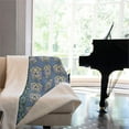 thumbnail image 5 of Amrita Sen Sufi Mirror Wool Sherpa Blanket 60x80 Indoor Outdoor Blue Yellow, 5 of 5
