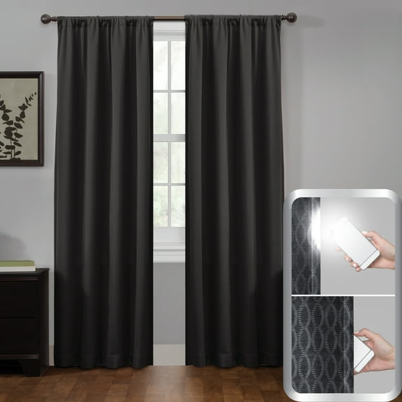 Ultimate Light Blocker Certified 100 Percent Blackout Jamie Smart Curtain Window Curtain Panel