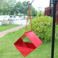 thumbnail image 3 of sruoe Bird Feeder, Hanging Bird Feeder Tray, Bird Feeders Outdoor, Cardinal Bird Feeder, Hopper Feeder, Small Large Bowl Wild Bird Feeders for Garden Decor, Iron, 3 of 6
