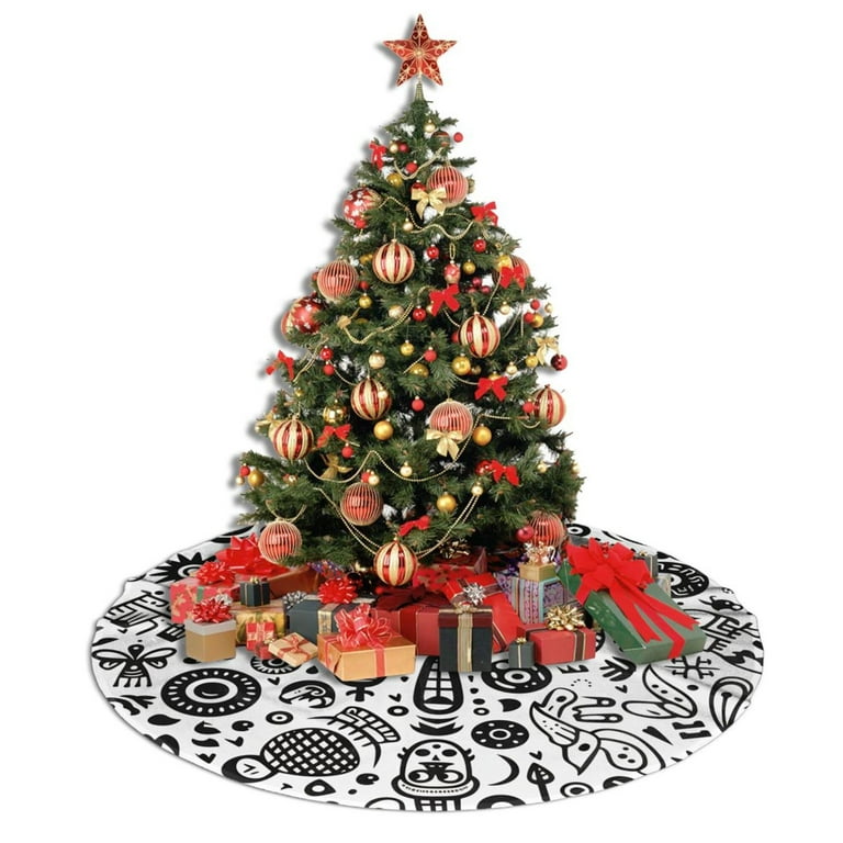 XMXY Halloween Christmas Tree Skirt, Mysterious Devil Sign XMXY Halloween Christmas Tree Skirt, Mysterious Devil Sign
