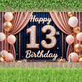 thumbnail image 4 of Colorful Balloons Banner Cute Hat Decorative Happy 13th Birthday for Teen Celebration Indoor Decoration Event, 4 of 9