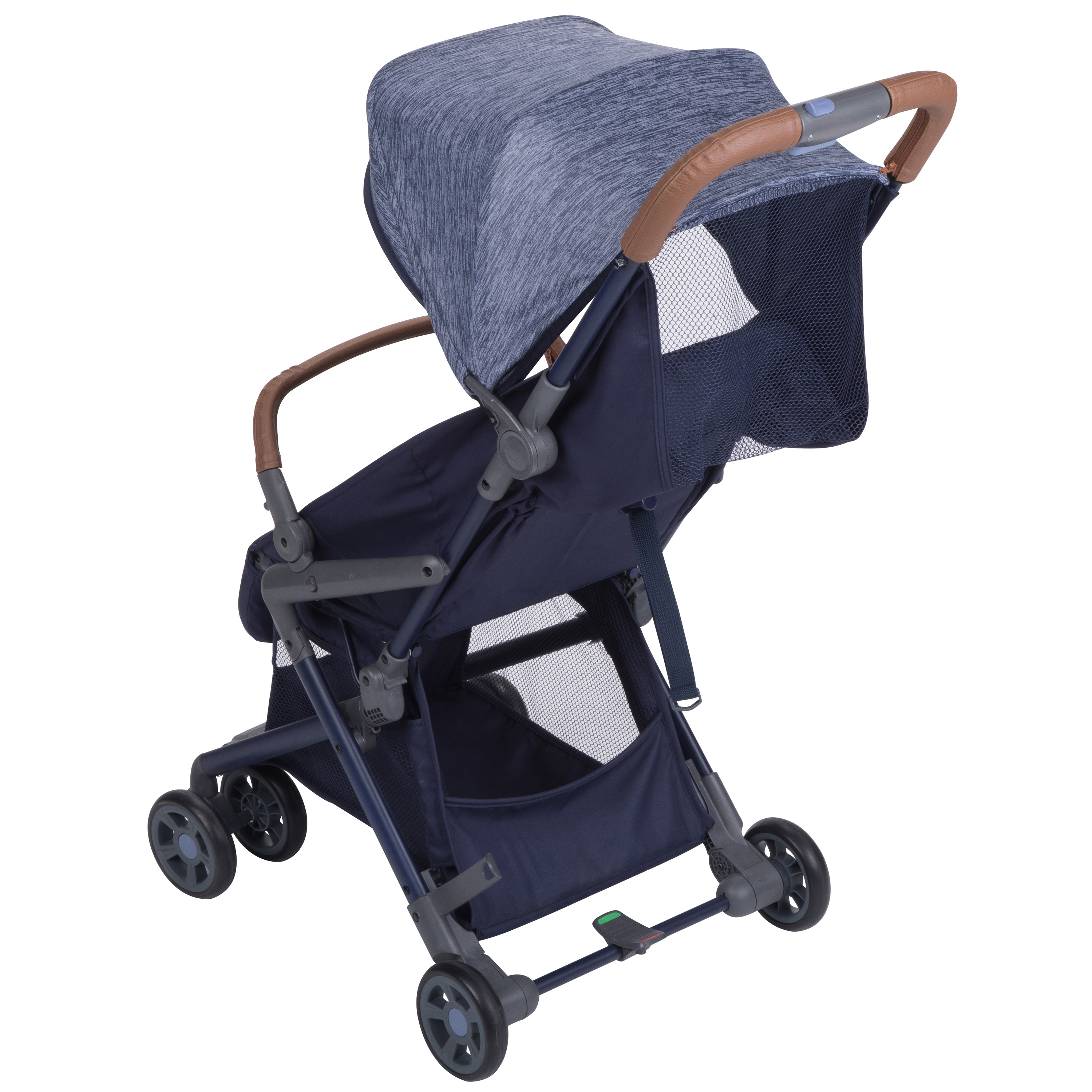 MonBebe Cube Compact Stroller with storage and visor, Blue Boho - image 7 of 17