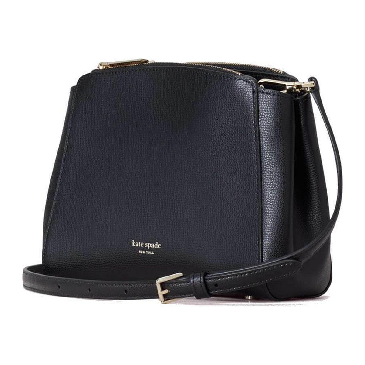 Kate Spade Sydney Double Zip Crossbody Crossgrain Leather Bag Walmart
