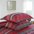 thumbnail image 3 of HoneiLife Cotton Quilt Set 2 Piece Lightweight Quilts Bedding Set, Rose Red, Twin, 3 of 7