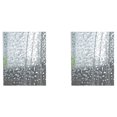 thumbnail image 1 of 2 cortinas de ducha transparentes con forro de plástico ligero con diseño de guijarros, 1 of 7