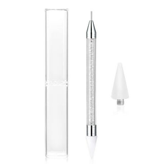 Wax Pencil for Rhinestones Acrylic Handle Dual End Rhinestone Picker  Dotting Pen with Extra 3 Wax Pen Tips Crystal Gemstone Applicator Tool for  Nail Art 3 pieces 