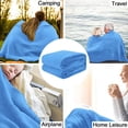 thumbnail image 2 of Home Blue Flannel King Fleece Throw Blanket, Solid Ultra Soft Luxury Double Side Fuzzy & Plush Fall Blanket for Couch and Pet, Fluffy Cozy Throw Blanket - All Season Premium Bed Blanket - (108"x90"), 2 of 11