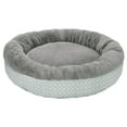 thumbnail image 5 of Furhaven Pet Products Plush & Diamond Print Calming Donut Pet Bed - Gray, Jumbo, 5 of 12