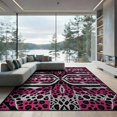 thumbnail image 2 of ODIKA Leopard Stripe Pink Mosaic Contemporary Covering Print Geometric for King Size Bedroom, Master Suite, Under Bed, Foldable Easy Care, 2 of 7