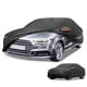 thumbnail image 1 of Cubierta de coche impermeable para todo clima, protección contra sol y lluvia, cubierta exterior de película de aluminio negra con tiras reflectantes [para Audi A3 Sedan 2013-2025], 1 of 5