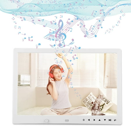 Image of Qiilu 13 Digital Photo Frame Electric Photo Frame Portable 1080P HD Digital Clock Movie Player Album with Remote Controller