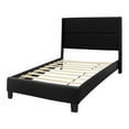 thumbnail image 5 of Giulia Faux Leather Upholstered Twin Platform Bed - Black, 5 of 6
