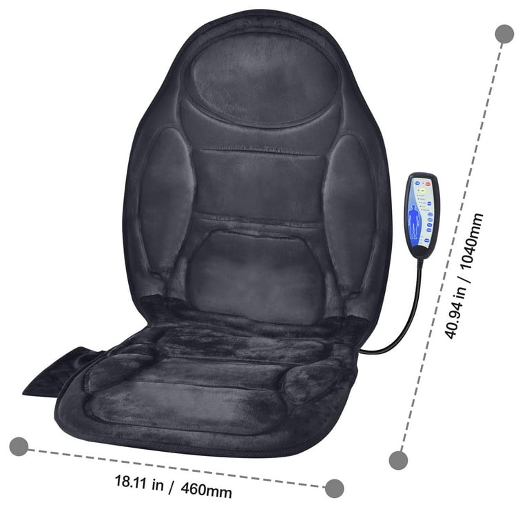 SKYSHALO Massage Seat Cushion with Heat 6 Vibrating Motors 5 Modes 4 Intensities Back Massager 2 Massage Chair Pads for Home Office use