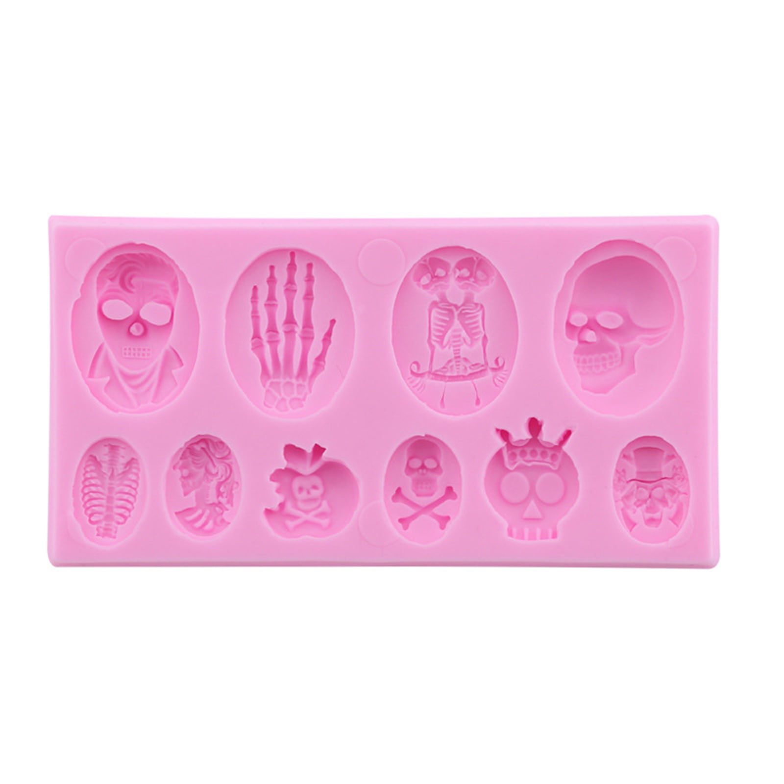 Ehfomius Halloween Pink Cake Mold with Skull Shape, DIY Making Silicone  Kitchen Non-Stick Silicone Molds for Cake Decorating - Walmart.com