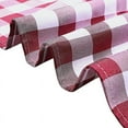 thumbnail image 4 of BalsaCircle Patriotic Veterans Day 90" Burgundy Round Tablecloth Gingham Checkered Polyester Washable 4th of July Linen, 4 of 7