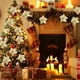 thumbnail image 4 of Simulación de flores navideñas de terciopelo rojo de 20 cm con polvo dorado, adornos para árbol de Navidad, accesorios decorativos de ratán navideño, flores de plástico de 10 piezas., 4 of 9