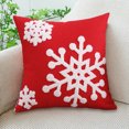 thumbnail image 1 of Adornos navideños, adornos para el árbol de Navidad, regalos navideños, cojín con bordado de copos de nieve, funda de cojín navideña para sala de estar, funda de almohada navideña de algodón., 1 of 6