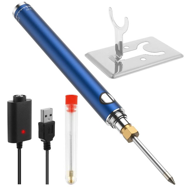 DJN Vente de Liquidation Kit de Soudure en Aluminium Sans Fil Kit de Soudure Sans Fil Température Réglable Stylo de Soudure Portable Chauffage Rapide Kit d'Outils de Soudure avec Support de Soudure