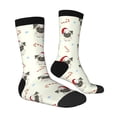 thumbnail image 2 of Goofa Christmas Pug Dog Printed Men's Crew Socks, Soft Durable Breathable Moisture-Wicking with Odor Control Cotton socks, 2 of 9
