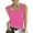 Hot Pink, variant on Tank Tops for Women Cropped Square Neck Sleeveless Tee Shirts Summer Casual Slim Fitting Tops