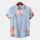 thumbnail image 4 of Camisa de playa de manga corta hawaiana para hombre, camisas informales con botones de verano estampadas Pompotops oipoqjl25104, 4 of 9
