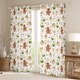 thumbnail image 2 of Feelyou Merry Xmas Curtains (2, 52x84), Gingerbread Man Kids, 2 of 5