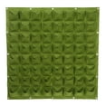 thumbnail image 1 of Bolsa de fieltro para cultivo de plantas y flores para jardín vertical al aire libre con 64 bolsillos, macetero colgante de pared (verde), 1 of 7