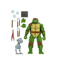 NECA Teenage Mutant Ninja Turtles (Mirage Comics): Michelangelo Action Figure with Interchangeable Hands and Various Weapons (7")
