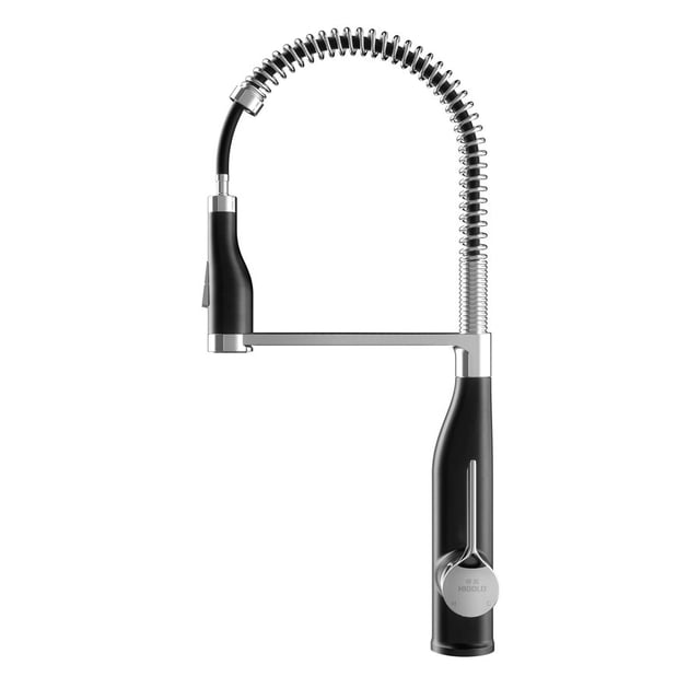 HIGOLD Robinet de Cuisine à Ressort BN3.0 avec Design Col de Cygne, Finition Acier Inoxydable et Dos