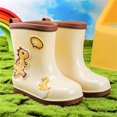 thumbnail image 2 of Otqutp Kids Rain Boots Boys Girls Dinosaur Non-slip Waterproof Rubber Shoes Outdoor Easy-On Mid-Calf Boots for Toddlers, 2 of 7
