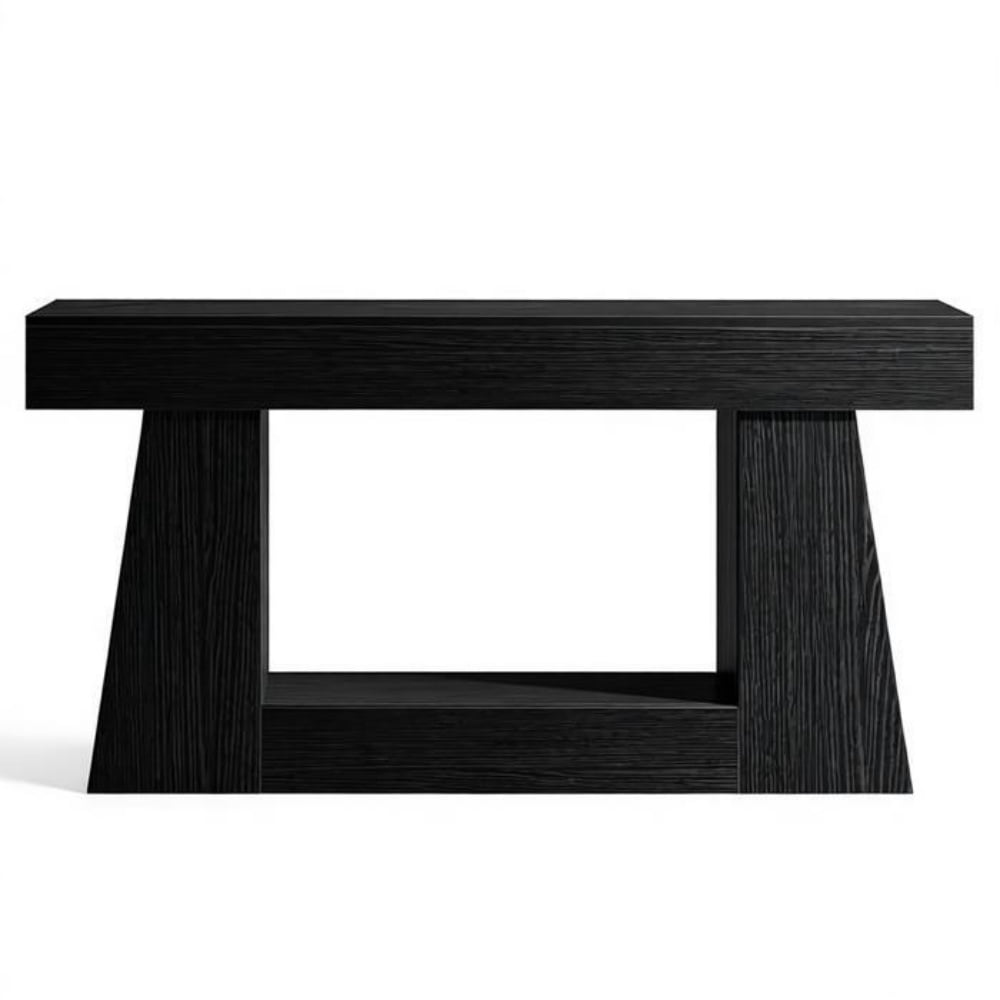 Long Console Table, Modern Minimalist Entryway Table, Slim Long Accent Table with Sturdy Metal Frame, Narrow Sofa Back Table Display Storage Table for Hallway Living Room Bedroom Home Decor