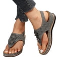 thumbnail image 4 of Kcodviy Ergonomic Design Wedge Toe Chunky Sandals for Women Post Sandals Mitigate Foot Closed Toe Sandals Women Fatigue Comfortable and Functional Closed Toe Sandals for Women Shoes, 4 of 8