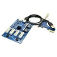 thumbnail image 4 of Carte Graphique 1 à 4 PCI-E 1X Carte d'Extension M2 4 Ports PCI-E vers PCIE Carte Rehausseur pour Ordinateur, 4 of 7