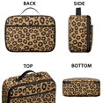 thumbnail image 3 of Brown and Orange Leopard Print Insulated Lunch Bag Teens,Bento School Lunch Bag for Teens for Work,Picnic or Travel 10.6x7.7x4.3 Inches,12 Can Capacity, 3 of 6