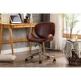 thumbnail image 3 of Porthos Home  Rudi Office Chair, PU or Fabric or Velvet Upholstery, Chrome Legs Green Velvet, 3 of 5