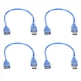 thumbnail image 1 of 4X Corto USB 2,0 una Hembra Al Cable de Extension Macho, 1 of 5