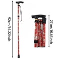 thumbnail image 3 of GASTROPOD 2026 New Aluminum Alloy 4/3 Adjustable Elderly Cane Lightweight Absorbing Straight/Crooked Handle Hiking Stick Walking Staff for Trekking for Walking,Hiking,Trekking,Outdoor,Travel, 3 of 6