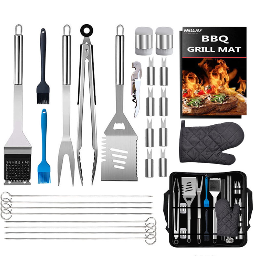 SENRISE 28Pcs Barbecue Grill Utensils Set with Carry Bag Outdoor ...