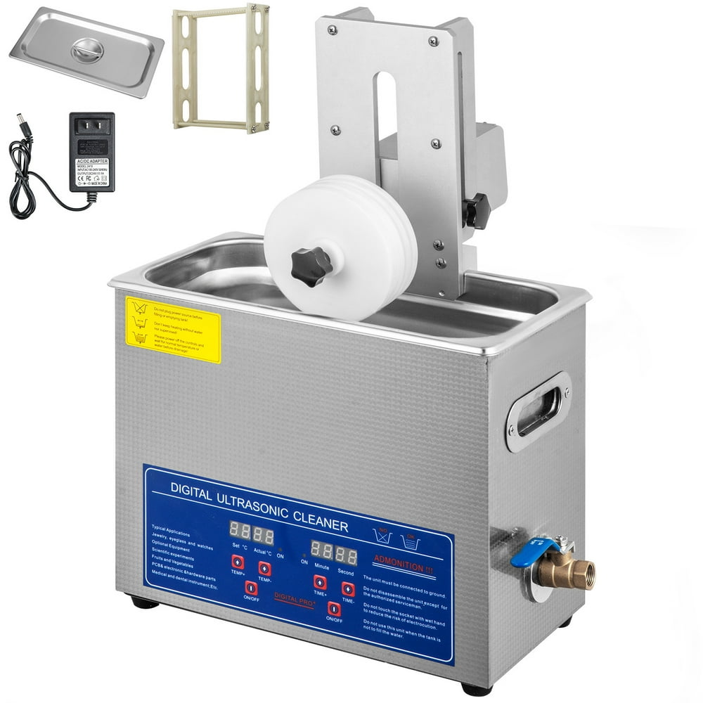 VEVOR Ultrasonic Cleaner 6L Stainless Steel Ultrasonic Vinyl Cleaner