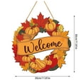 thumbnail image 1 of JJKBVCLO Themed 3D Pumpkin Leaf Door Sign Wall Décor Rustic Farmhouse Style, 1 of 4