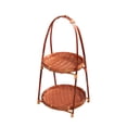 thumbnail image 4 of WLPZXP Bamboo Woven Fruit Basket Standing Tray Holder for Kitchen Table Living Layers 38cmx22cm, 4 of 9