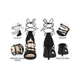 thumbnail image 4 of BLISSFUL STEP Lace Up Strappy Pearls Stiletto Heel Sandals for Women Black (Size 8.5), 4 of 7