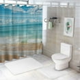 thumbnail image 7 of Orinice  Ocean Beach Shower Curtain Nautical Sunrise Theme Fabric Bathroom Decor Sets with Hooks Waterproof Washable  60x72, 7 of 7